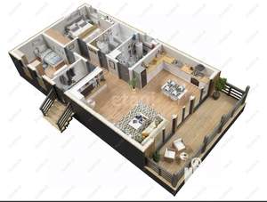 Дом 73м&sup2;, 1-этажный, участок 10 сот.  