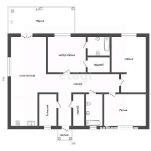 Дом 150м², 1-этажный, участок 14 сот.  