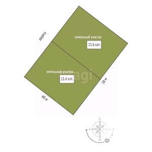 Дом 42м², 1-этажный, участок 23 сот.  