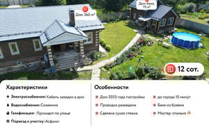 Дом 320м², 1-этажный, участок 13 сот.  