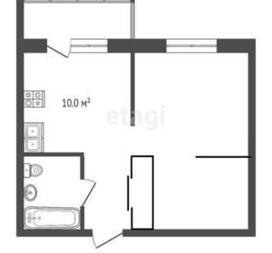 1-к квартира, вторичка, 37м2, 10/10 этаж