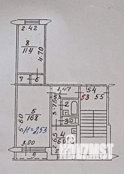 2-к квартира, вторичка, 45м2, 5/5 этаж