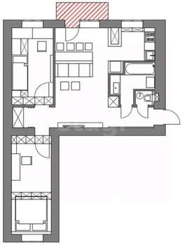 3-к квартира, вторичка, 58м2, 3/5 этаж