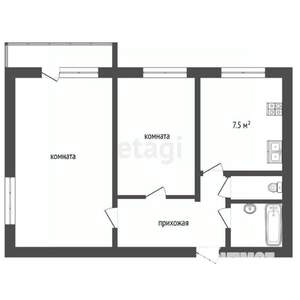 2-к квартира, вторичка, 51м2, 7/9 этаж