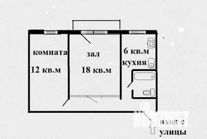 2-к квартира, вторичка, 45м2, 4/5 этаж