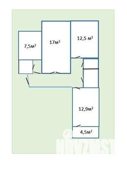 3-к квартира, вторичка, 68м2, 1/9 этаж