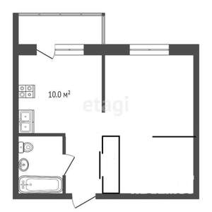 1-к квартира, вторичка, 37м2, 10/10 этаж
