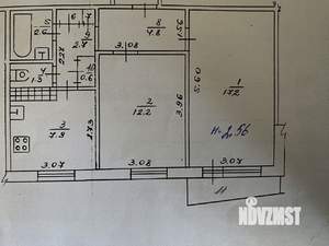 2-к квартира, вторичка, 50м2, 2/9 этаж
