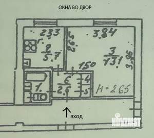 1-к квартира, вторичка, 25м2, 5/9 этаж