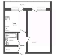 1-к квартира, вторичка, 34м2, 1/5 этаж