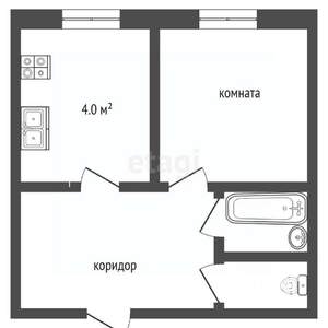 1-к квартира, вторичка, 23м2, 5/5 этаж