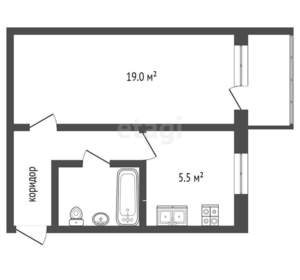 1-к квартира, вторичка, 31м2, 2/5 этаж