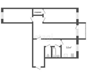 3-к квартира, вторичка, 58м2, 3/5 этаж