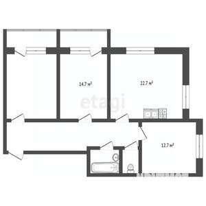 3-к квартира, вторичка, 98м2, 1/3 этаж