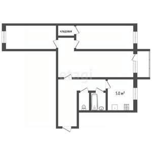 3-к квартира, вторичка, 58м2, 3/5 этаж