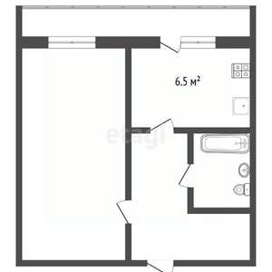 1-к квартира, вторичка, 30м2, 3/5 этаж