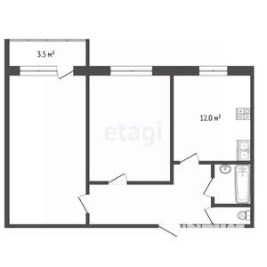 2-к квартира, вторичка, 60м2, 5/10 этаж
