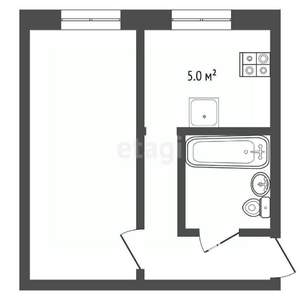 1-к квартира, вторичка, 30м2, 1/3 этаж