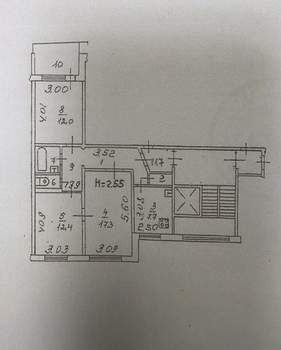 3-к квартира, вторичка, 67м2, 3/9 этаж