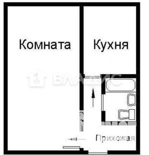 1-к квартира, вторичка, 31м2, 4/5 этаж