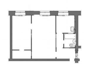 2-к квартира, вторичка, 46м2, 1/5 этаж