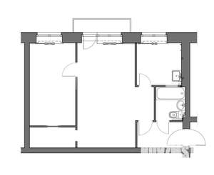 2-к квартира, вторичка, 42м2, 2/2 этаж