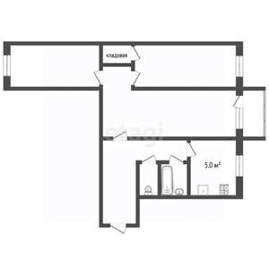 3-к квартира, вторичка, 58м2, 3/5 этаж