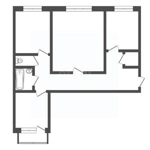 3-к квартира, вторичка, 66м2, 2/10 этаж