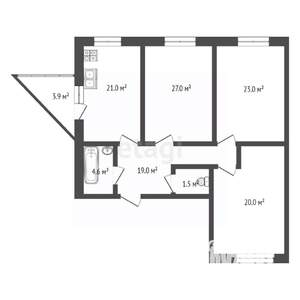 3-к квартира, вторичка, 120м2, 1/3 этаж