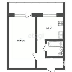 1-к квартира, вторичка, 30м2, 4/5 этаж