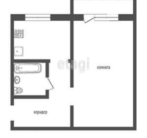 1-к квартира, вторичка, 31м2, 4/5 этаж