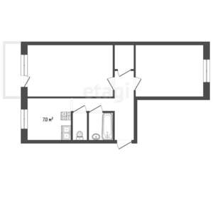 2-к квартира, вторичка, 46м2, 5/5 этаж