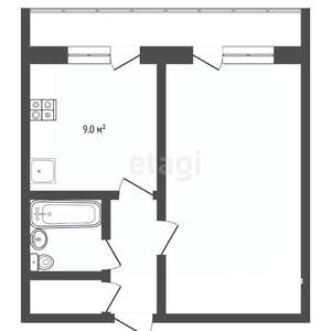 1-к квартира, вторичка, 33м2, 5/5 этаж