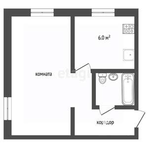 1-к квартира, вторичка, 30м2, 1/5 этаж
