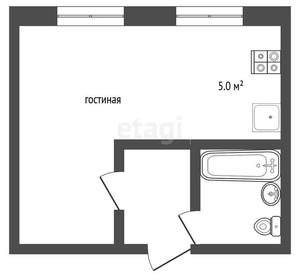 Студия квартира, вторичка, 26м2, 5/5 этаж