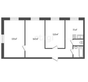 3-к квартира, вторичка, 60м2, 7/9 этаж