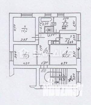 4-к квартира, вторичка, 75м2, 2/4 этаж