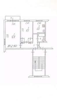 2-к квартира, вторичка, 42м2, 4/5 этаж