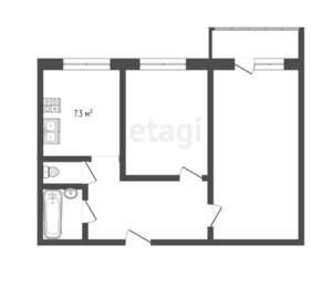 2-к квартира, вторичка, 44м2, 9/9 этаж