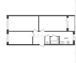 3-к квартира, вторичка, 63м2, 2/5 этаж
