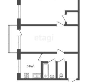 2-к квартира, вторичка, 40м2, 2/2 этаж