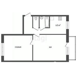 2-к квартира, вторичка, 45м2, 4/5 этаж