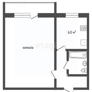 1-к квартира, вторичка, 31м2, 1/5 этаж