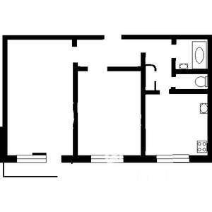 2-к квартира, вторичка, 54м2, 2/5 этаж