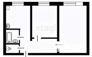 2-к квартира, вторичка, 50м2, 5/10 этаж