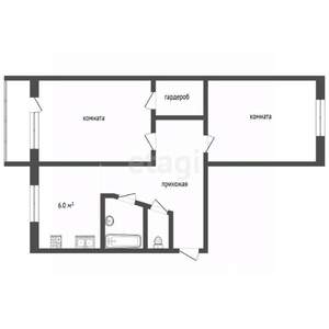 2-к квартира, вторичка, 47м2, 4/5 этаж