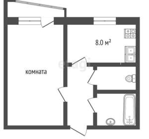 1-к квартира, вторичка, 33м2, 4/9 этаж