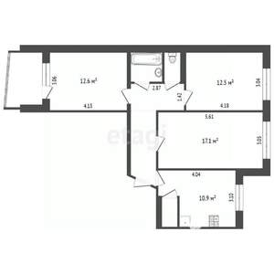 3-к квартира, вторичка, 67м2, 5/5 этаж