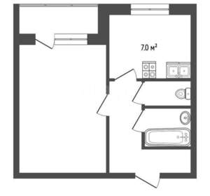 1-к квартира, вторичка, 34м2, 2/9 этаж