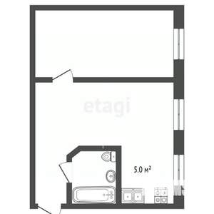 2-к квартира, вторичка, 42м2, 1/1 этаж